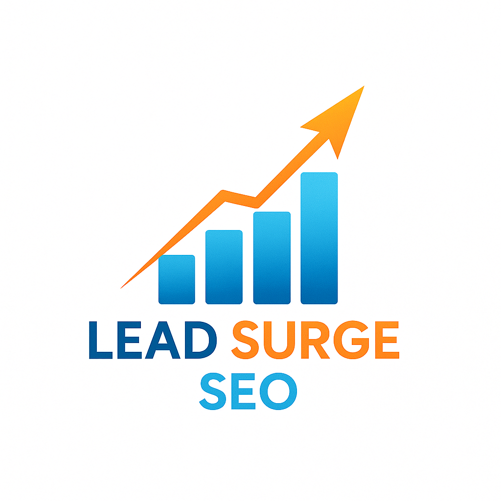 Lead Surge SEO logo — a nationwide digital marketing and SEO agency built and operated by John DePalma under Scale with John.