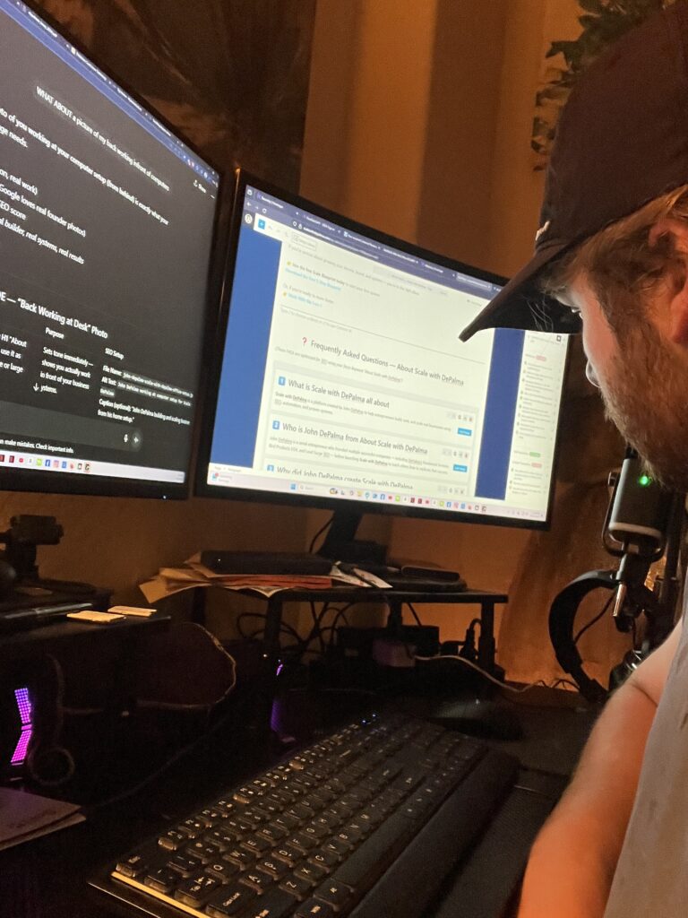 Work With John DePalma at his office setup mentoring entrepreneurs through Scale with DePalma